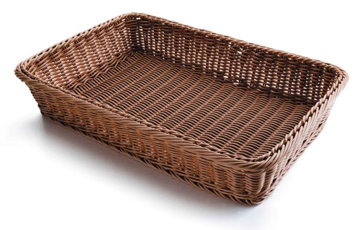 Cesta de Pão Quadrada Marrom