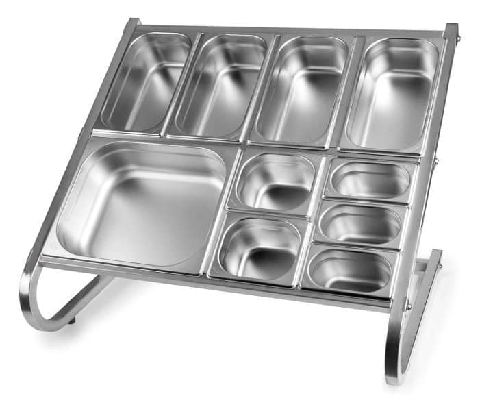 Suporte duplo de cubeta Gastronorm