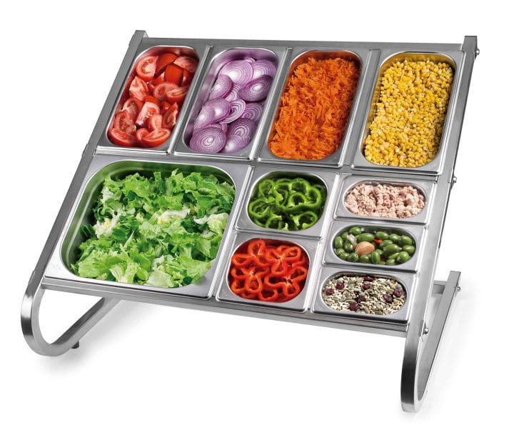 Suporte duplo de cubeta Gastronorm