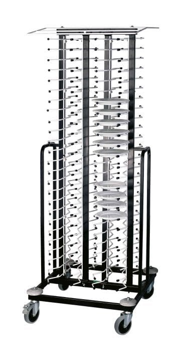 Carro Porta Pratos Inox com Rodas para 100 Pratos