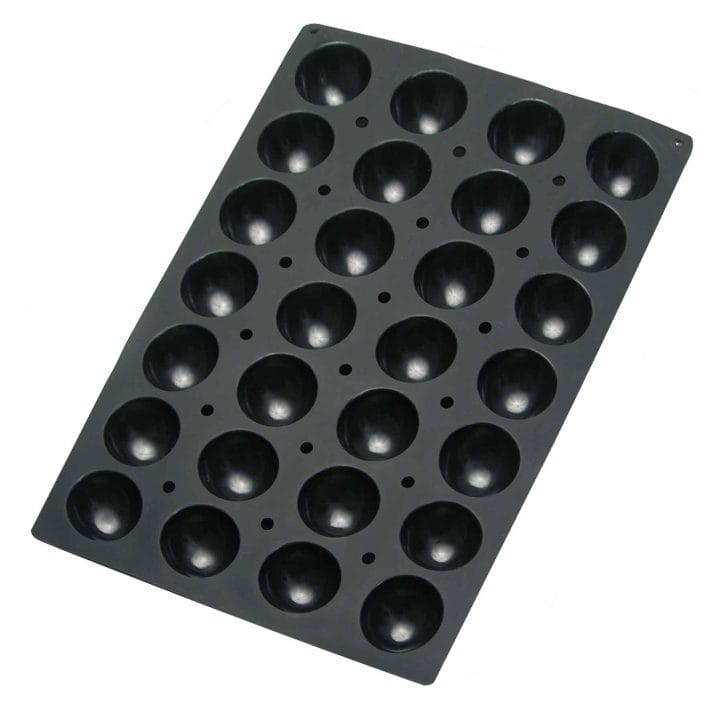 Molde Semiesferas 28 Cavidades Silicone Black