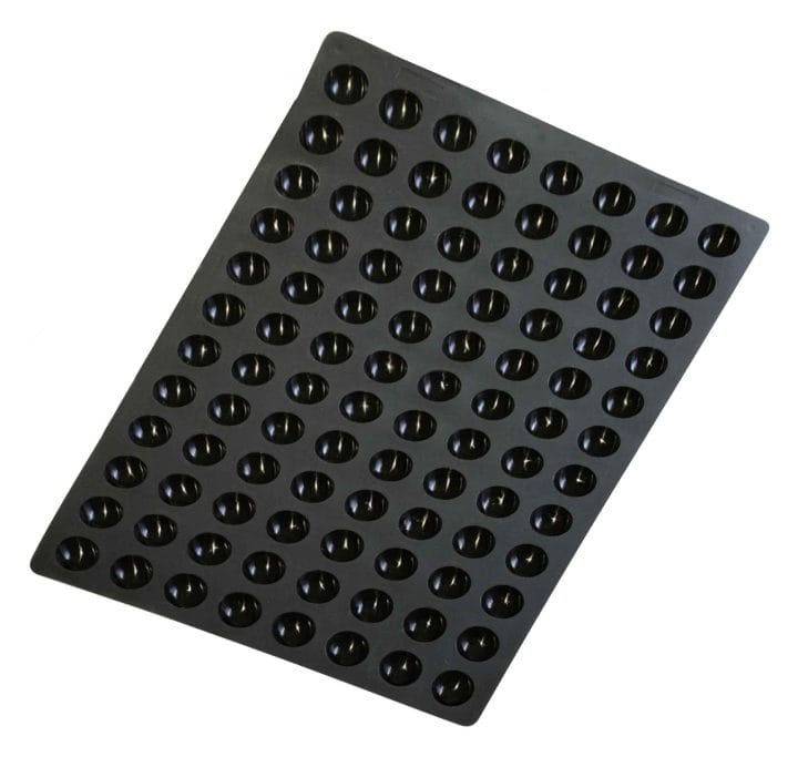 Molde Os Mini Semiesferas 96 Cavidades Silicone Black