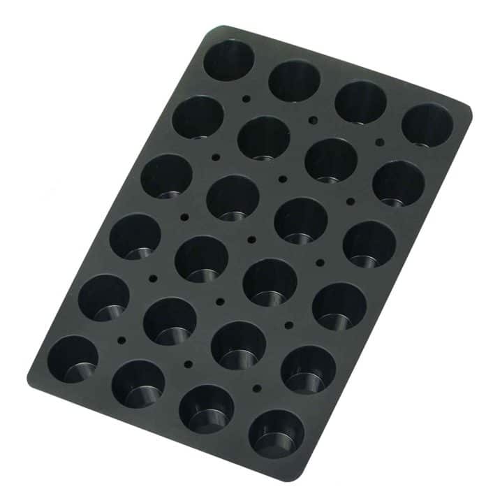 Molde Muffins 24 Cavidades Silicone Black