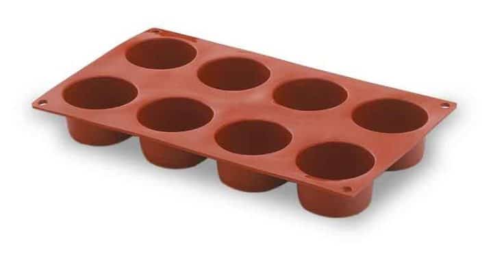 Molde Cilindro 8 Cavidades Silicone Pastryflex