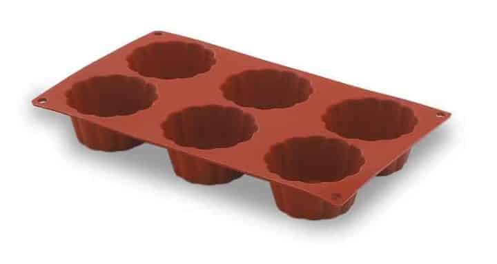 Molde Briochette 6 Cavidades 79 mm Silicone Pastryflex