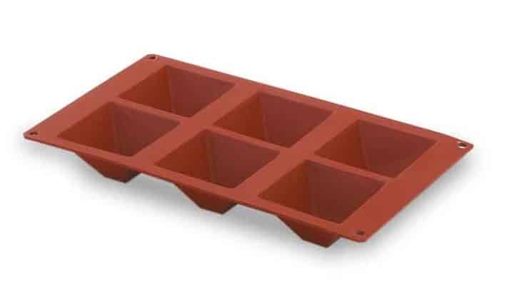 Molde Pirâmide 6 Cavidades Silicone Pastryflex