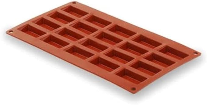 Molde Pequeno Retângulo De 20 Cavidades De Silicone Pastryflex