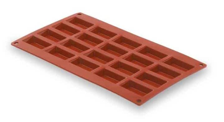 Molde Pequeno Retângulo De 20 Cavidades De Silicone Pastryflex