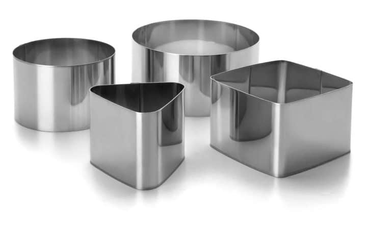 Jogo Anéis Pastelaria 4 Peças Inox