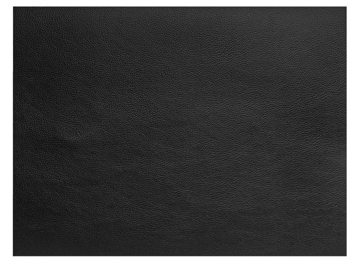 Toalha de Mesa Individual de Couro Granulado Preta Retangular