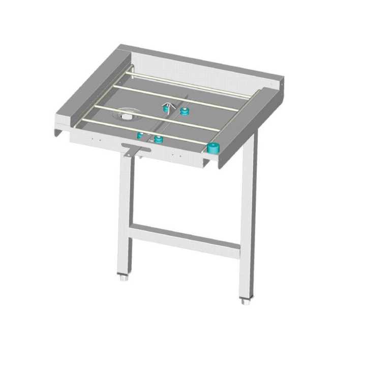 Mesa de Carga em Ângulo para Túnel de Lavagem 800x800mm