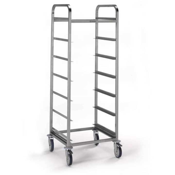 Carro para Cestas de Louça Inox, 7 Cestas