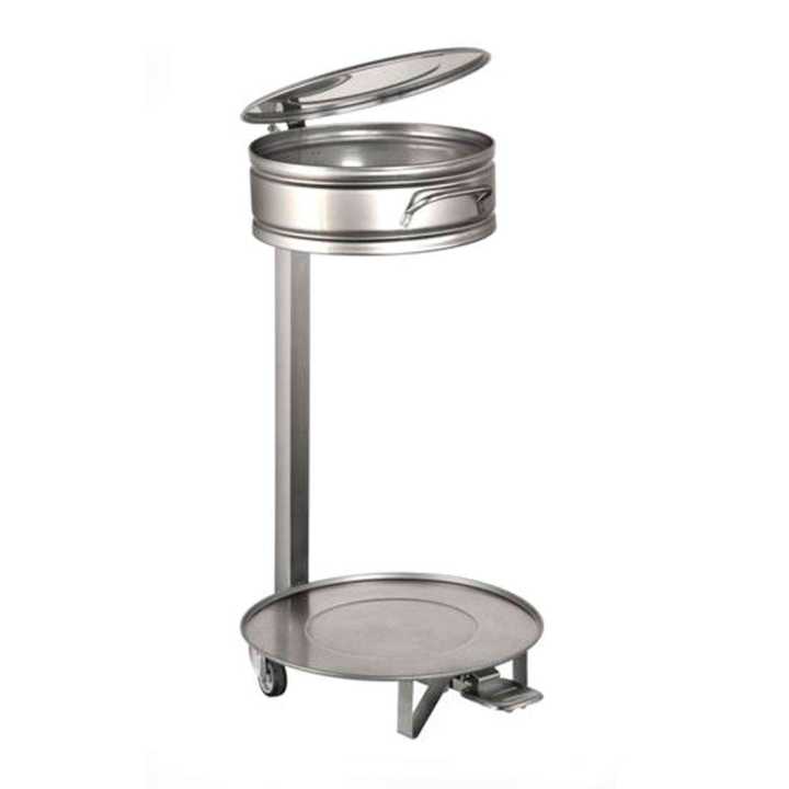 Contentor Porta-Sacos em Aço Inoxidável com Pedal Ø45cm